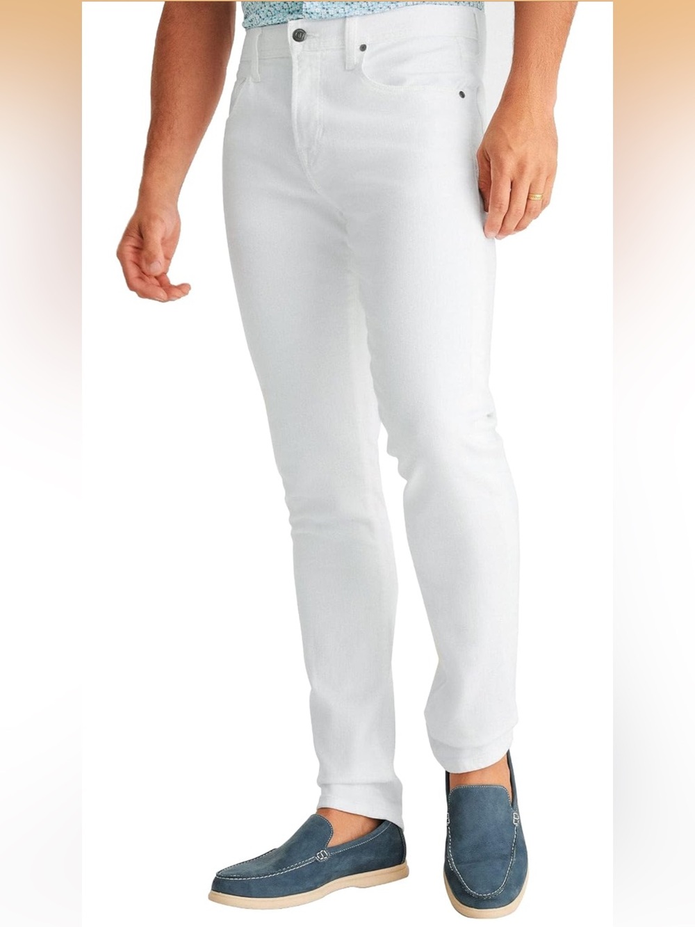 NEW* Johnnie-O Hobie 🌴Stretch 5-Pocket Jean in White, Size: 34 MSRP $178